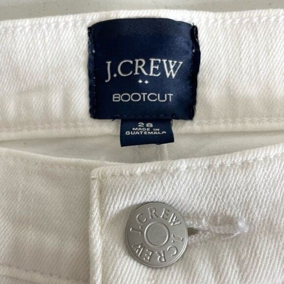 J. Crew Women's White Bootcut Jeans In All Day Stretch Size 28 - Picture 8 of 12